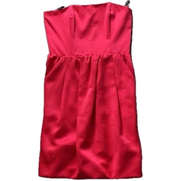 RACHEL Rachel Roy Meet Me In Montauk Strawberry Open Back Cocktail Mini Dress 2 - Picture 1 of 8